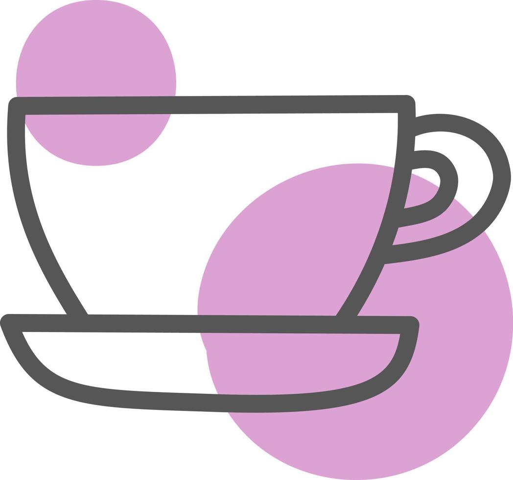 Cup of sweet tea, illustration, vector on a white background.