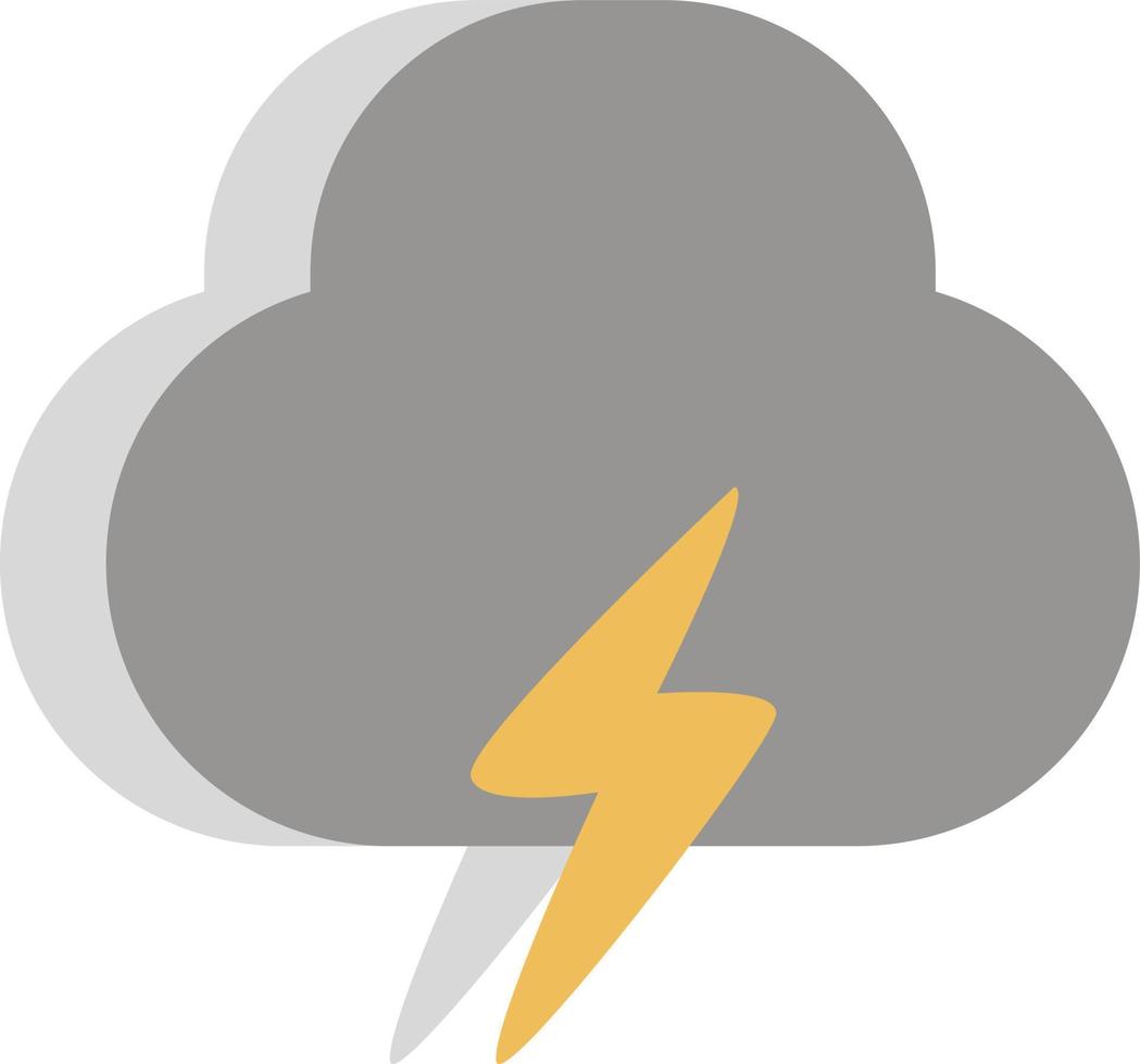 Thunder cloud, illustration, vector on a white background.