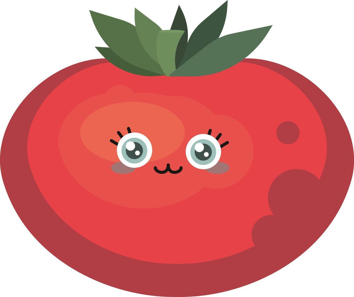 Cute tomato, illustration, vector on white background