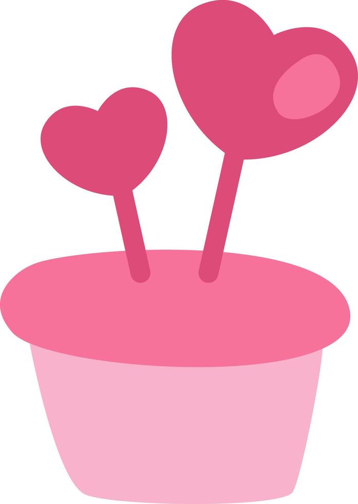 amor cupcake, ilustración, vector, sobre un fondo blanco. vector