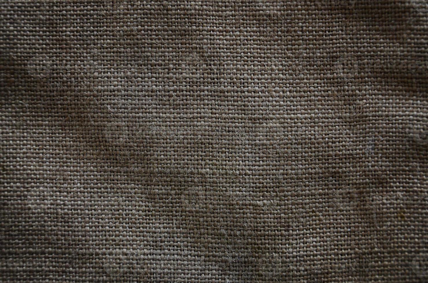 The texture of a very old brown sack cloth. Retro texture with canvas material. Background image with copy space photo