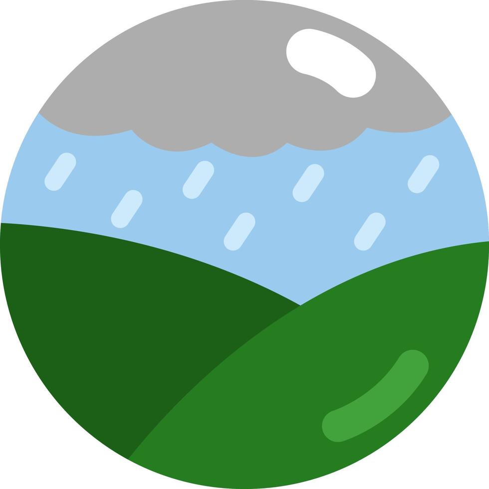 Mountain rain landscape, illustration, vector on a white background.