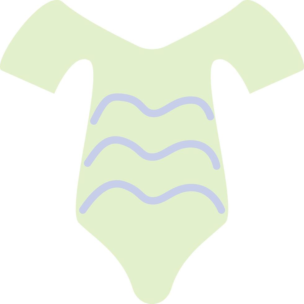 Green baby suit with stripes, illustration, vector, on a white background. vector