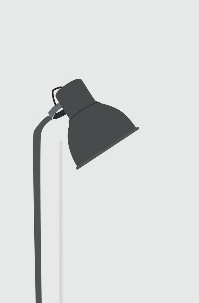 Grey lamp, illustration, vector on white background.