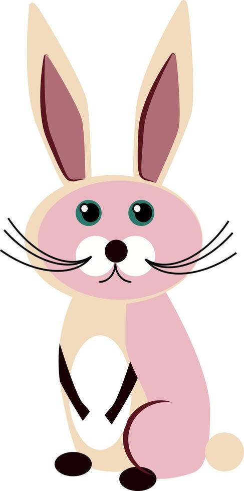 Rabbit, illustration, vector on white background.