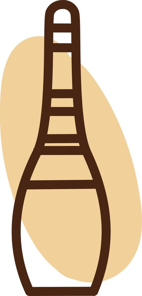Champagne bottle, icon illustration, vector on white background