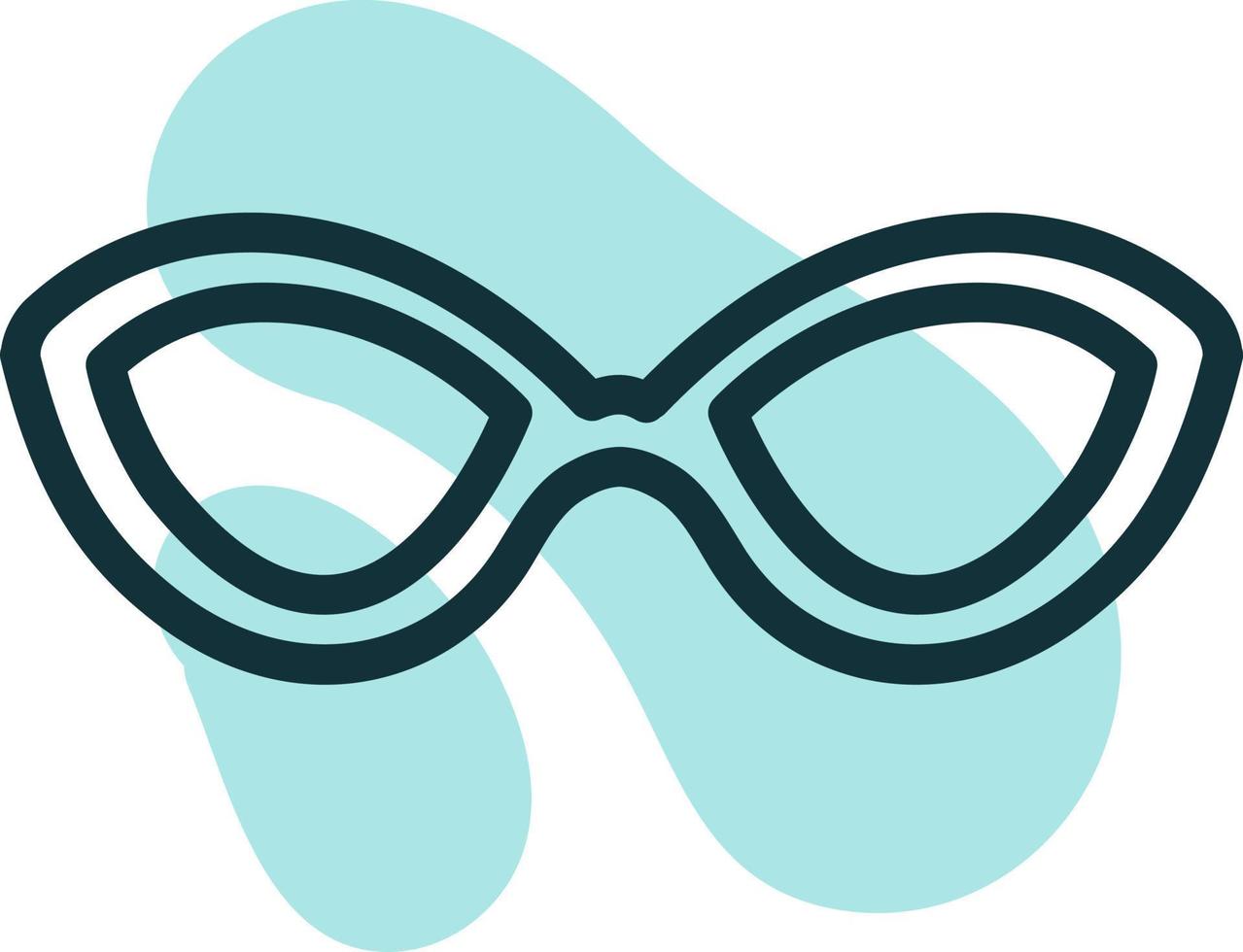 Girly glasses, illustration, on a white background. vector