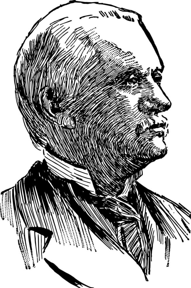 John Tyler Morgan vintage illustration vector