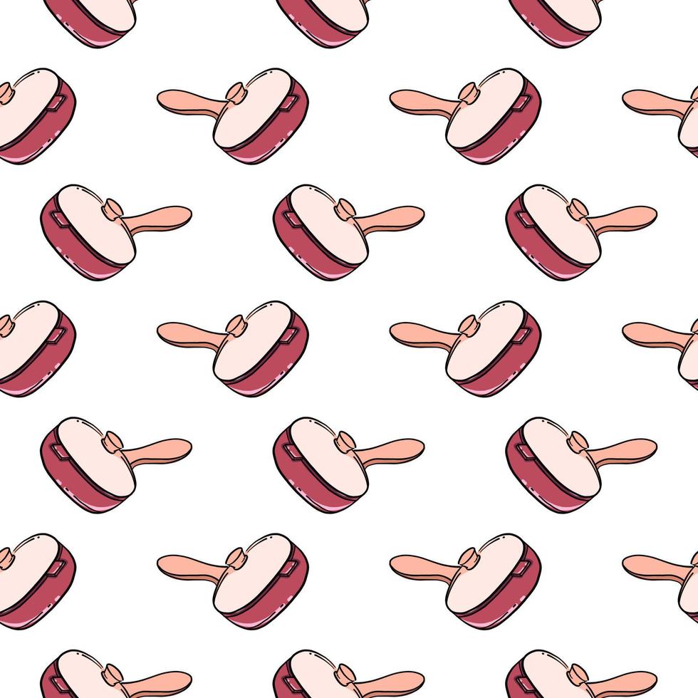 Pink pan ,seamless pattern on white background. vector