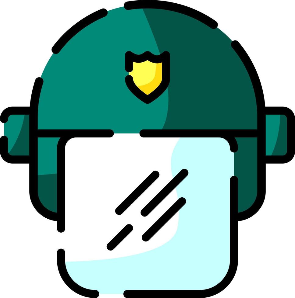 Police helmet, illustration, vector on a white background.