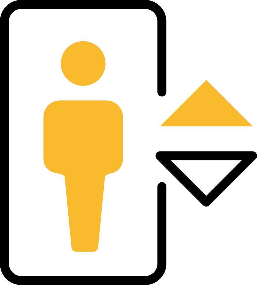 Hotel elevator, illustration, vector on a white background.
