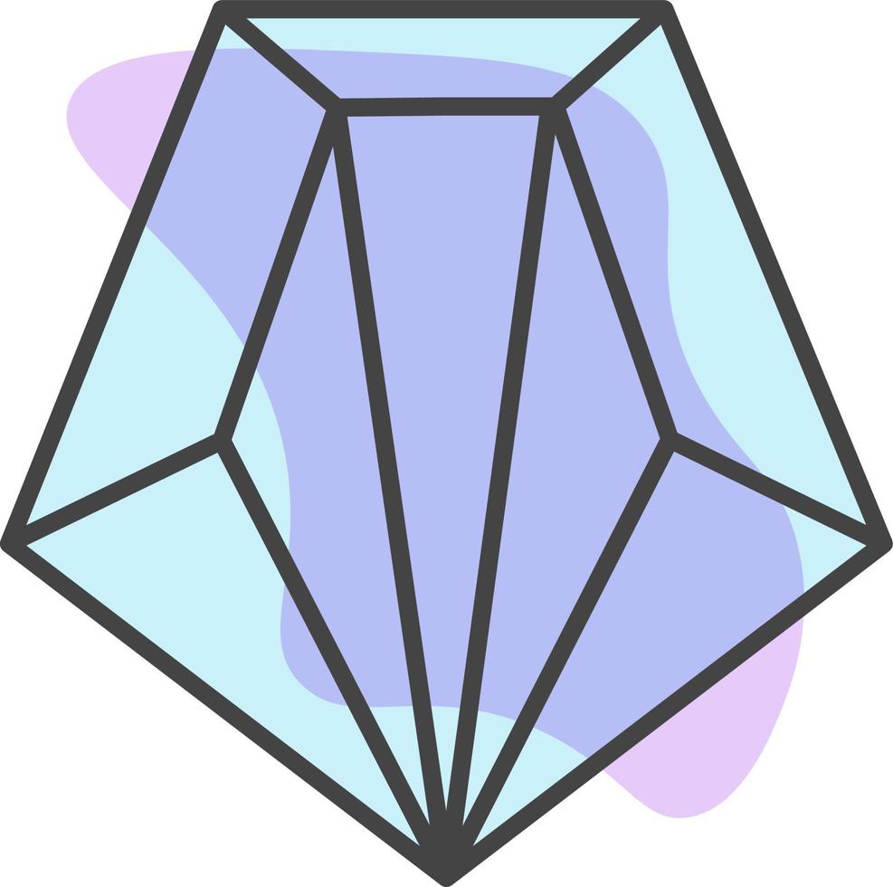 roca de diamante, ilustración, sobre un fondo blanco. vector