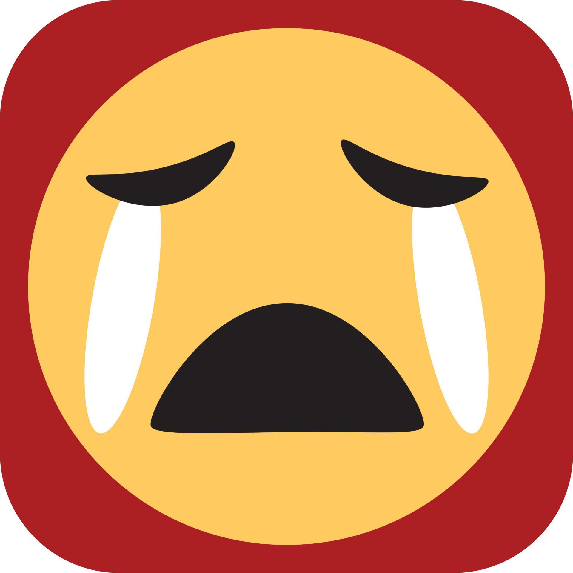 Emoji with tears, illustration, vector on a white background. 13607873 Vector Art at Vecteezy