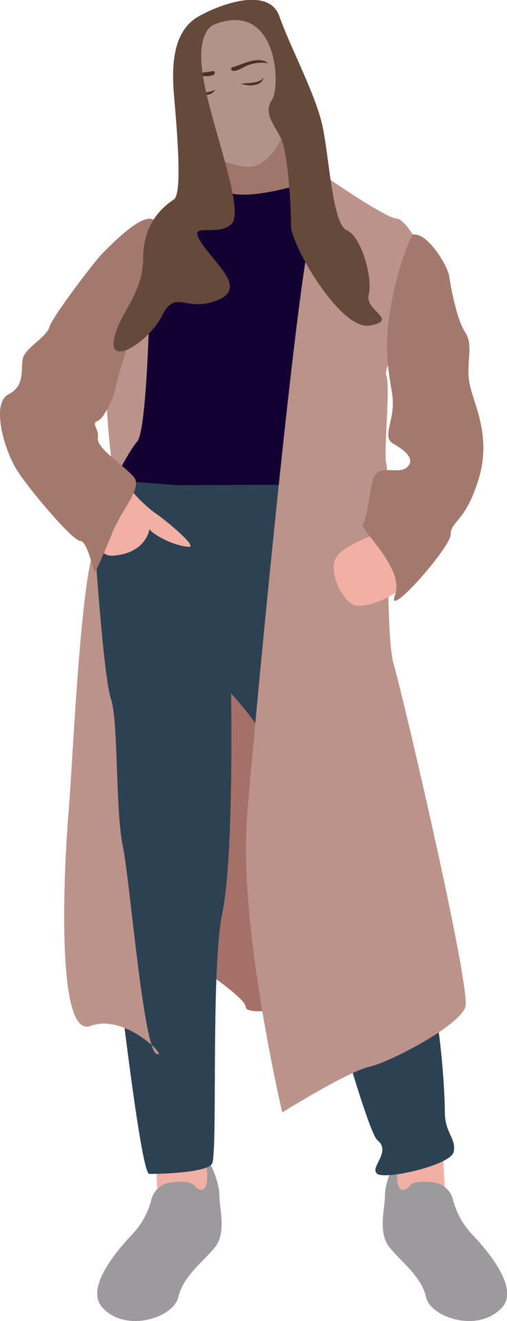 Girl with jeans, illustration, vector on white background. 13607885 ...