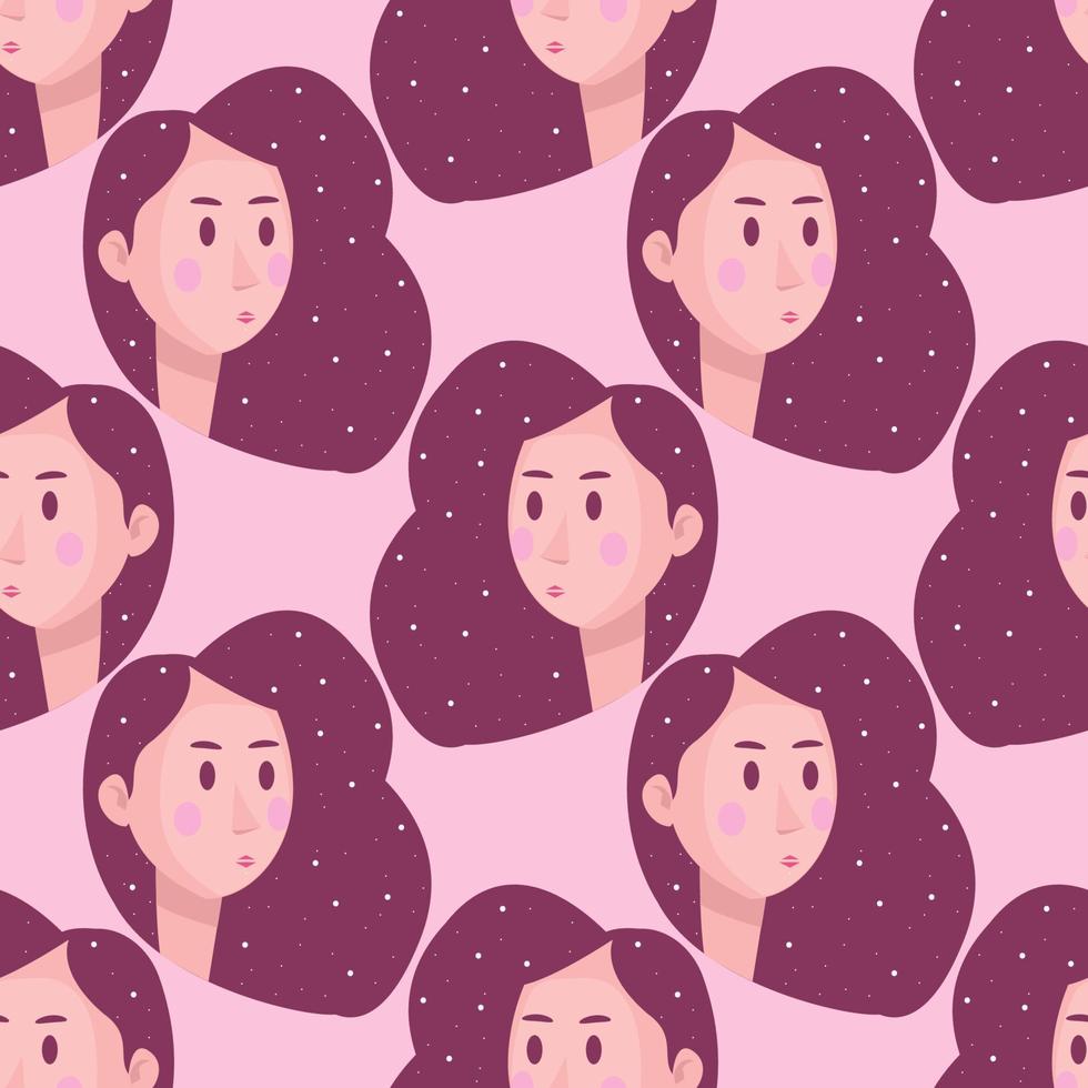 Lovely girl, illustration, vector on white background