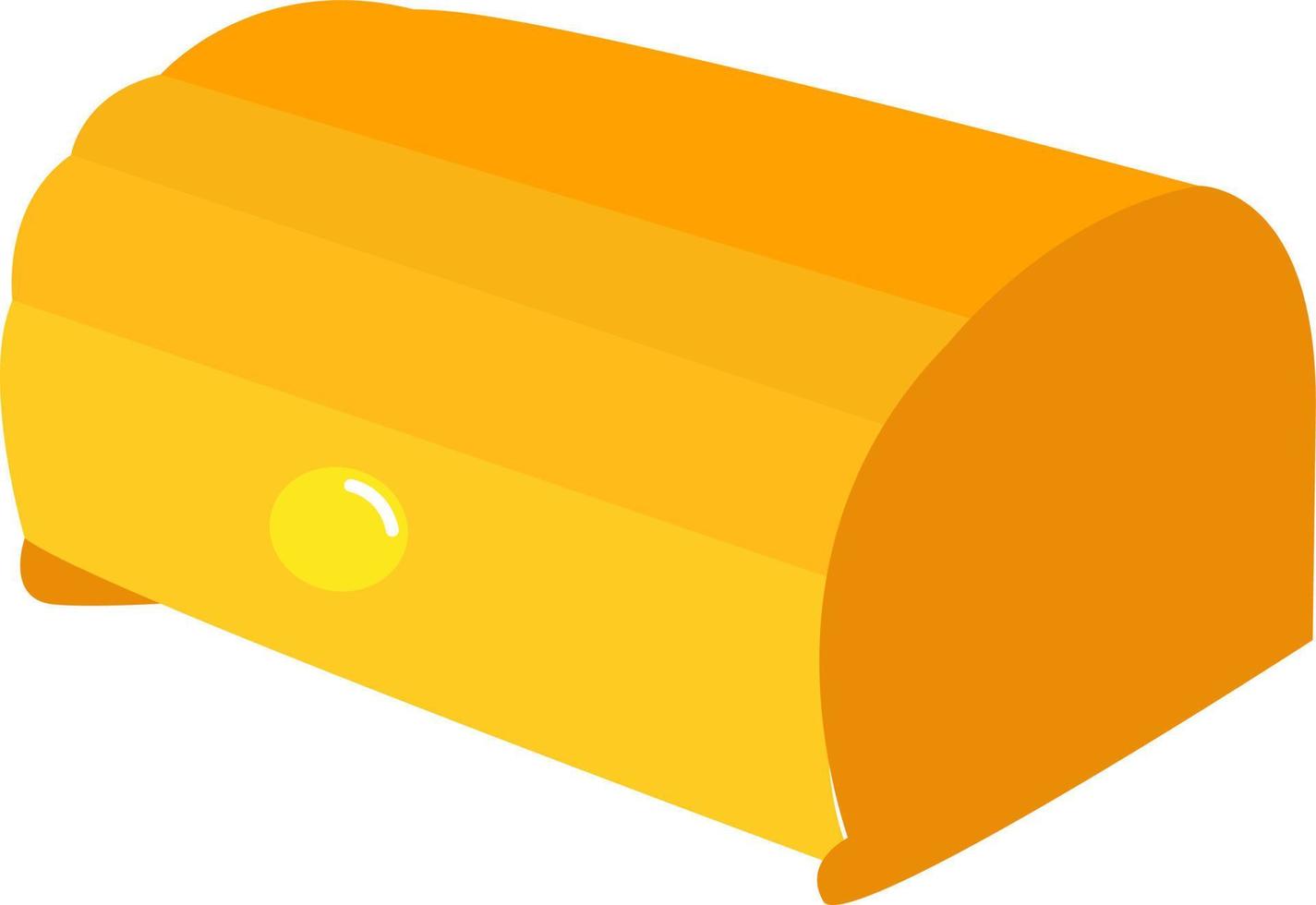 Bread box, illustration, vector on white background.
