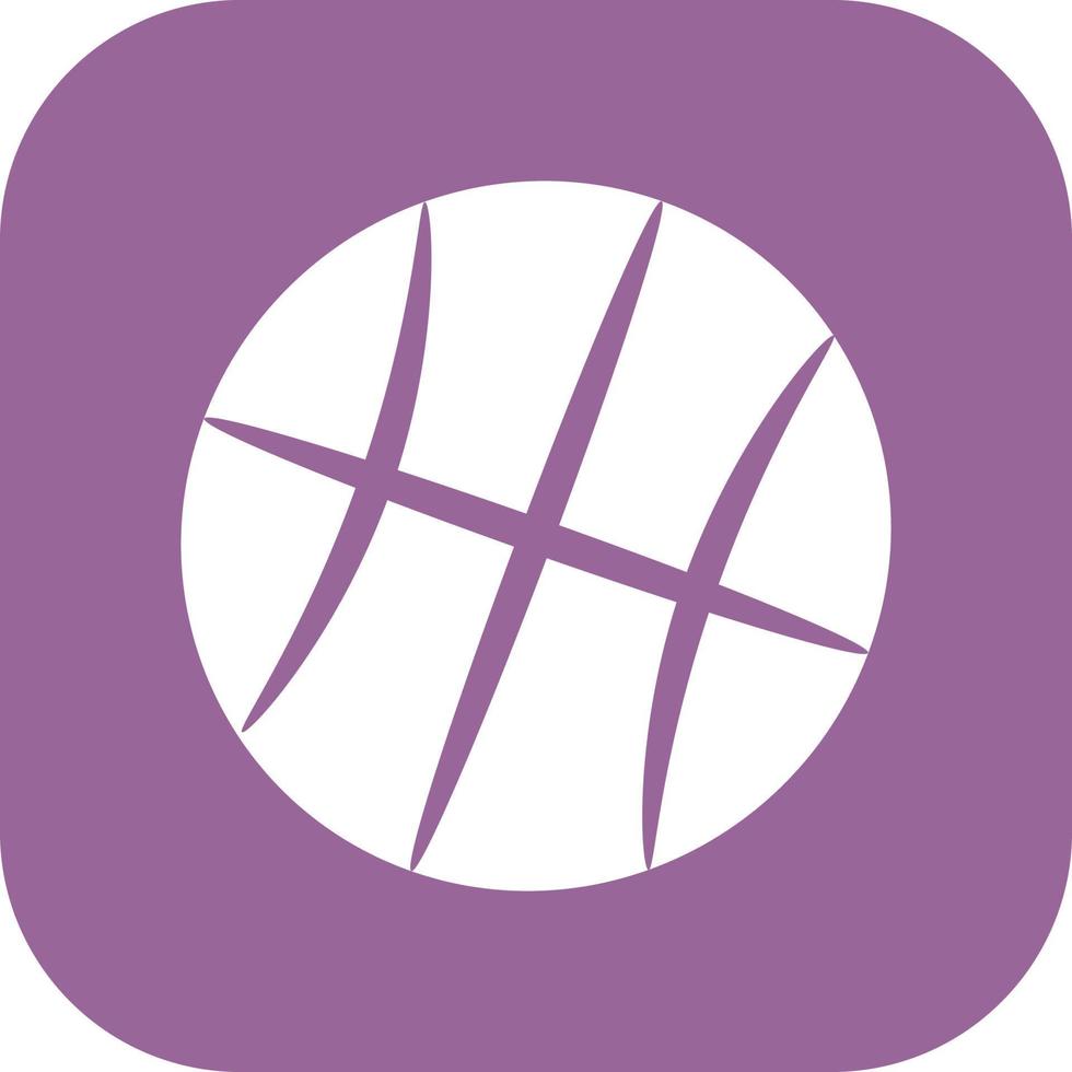 Basketball ball, icon illustration, vector on white background