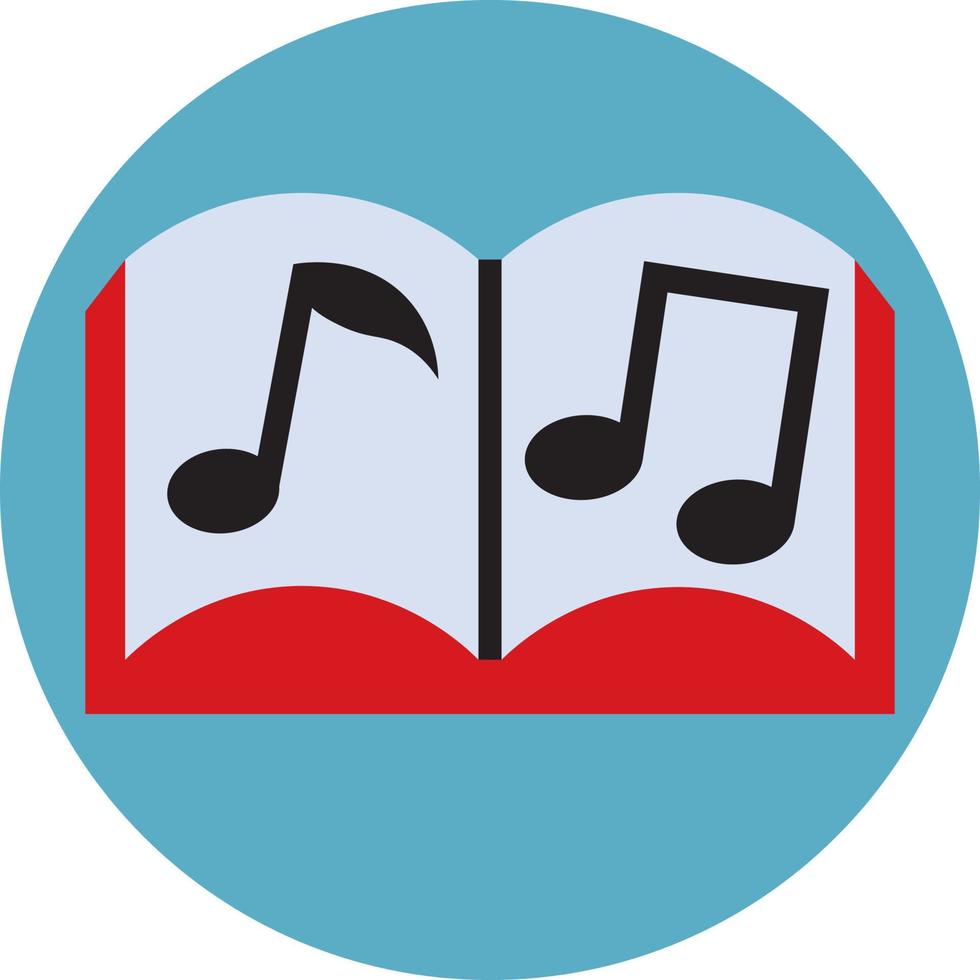 Music book, illustration, vector on a white background.