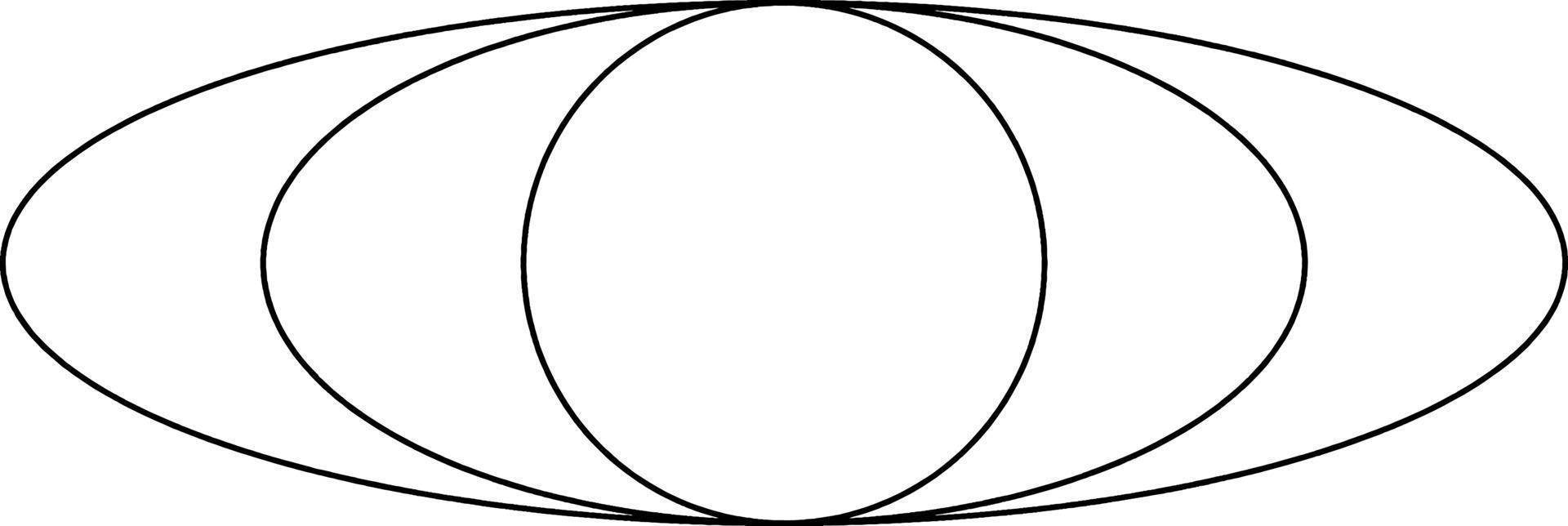 Two Concentric Ellipses, vintage illustration. vector