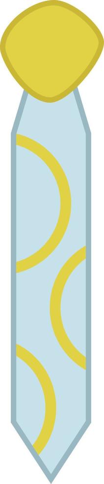 corbata de hombre con líneas amarillas, ilustración, vector, sobre un fondo blanco. vector