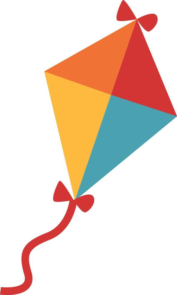 Colorful kite, illustration, vector, on a white background. vector