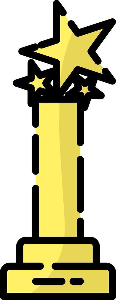 Cinema reward, illustration, vector on a white background.