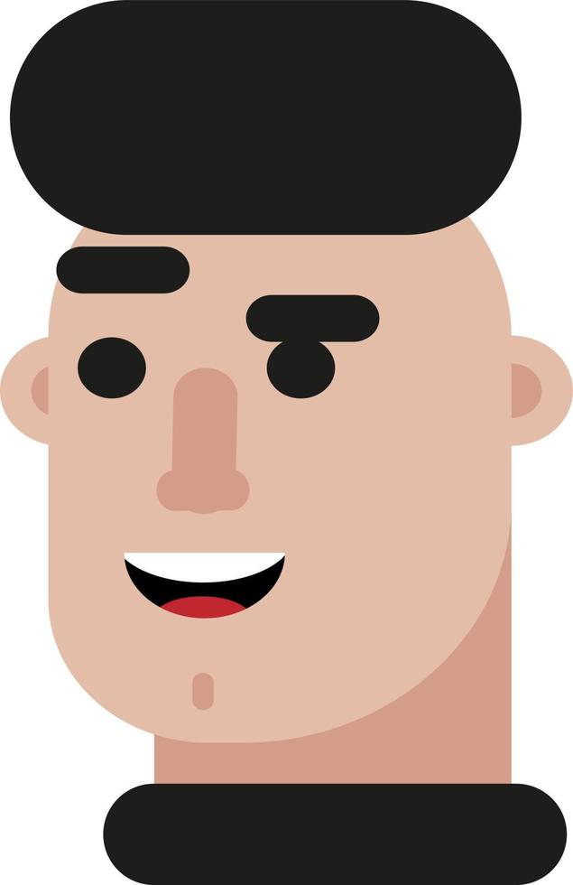 Black guy in berette, illustration, vector on a white background.
