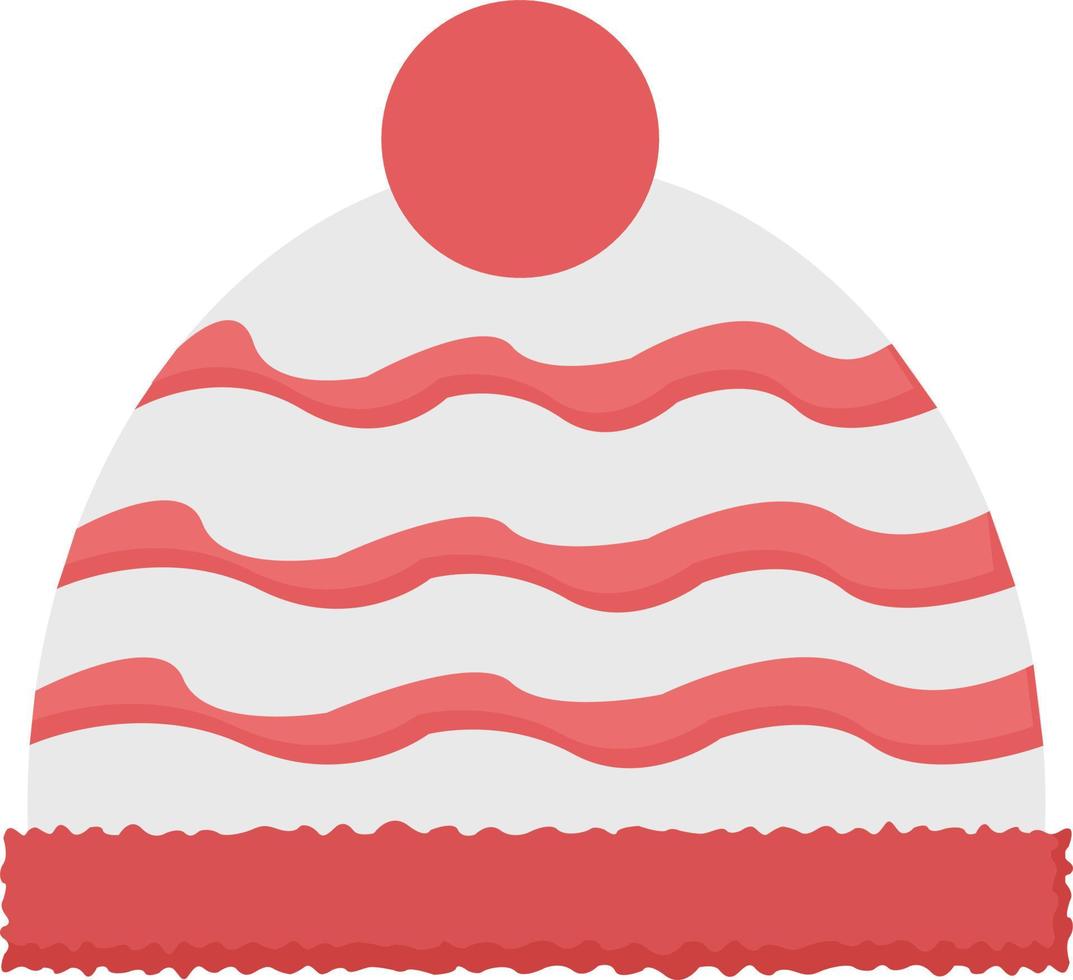 Winter hat, illustration, vector on white background.