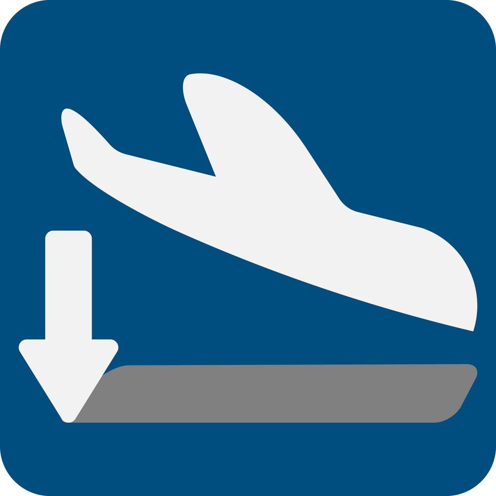 Airplane landing on airport track, illustration, vector, on a white background. vector