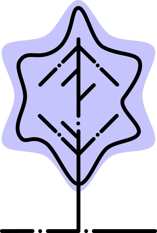 Purple tree, illustration, vector on white background.
