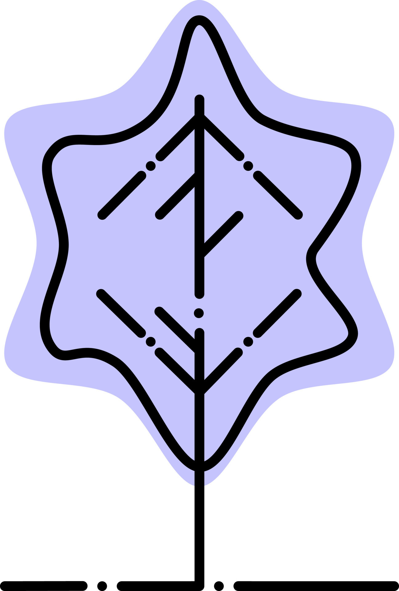 Purple tree, illustration, vector on white background. 13608595 Vector