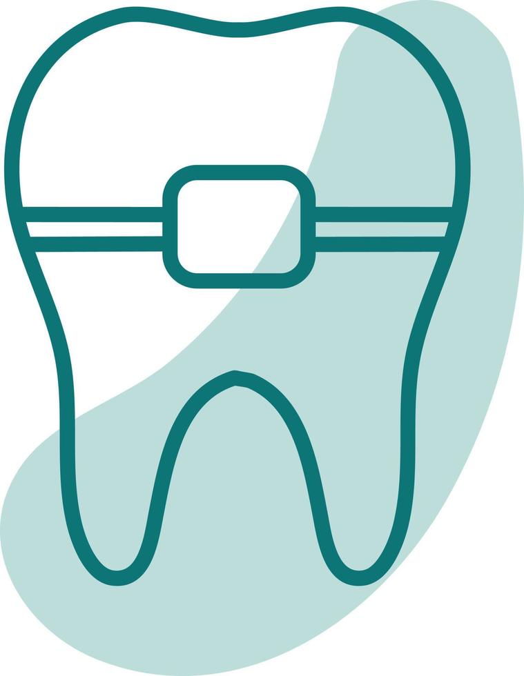 Tooth retainer, illustration, vector, on a white background. vector