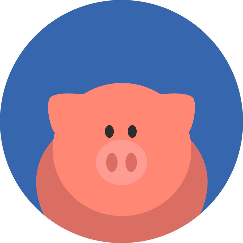 Pink baby pig, illustration, vector on a white background.