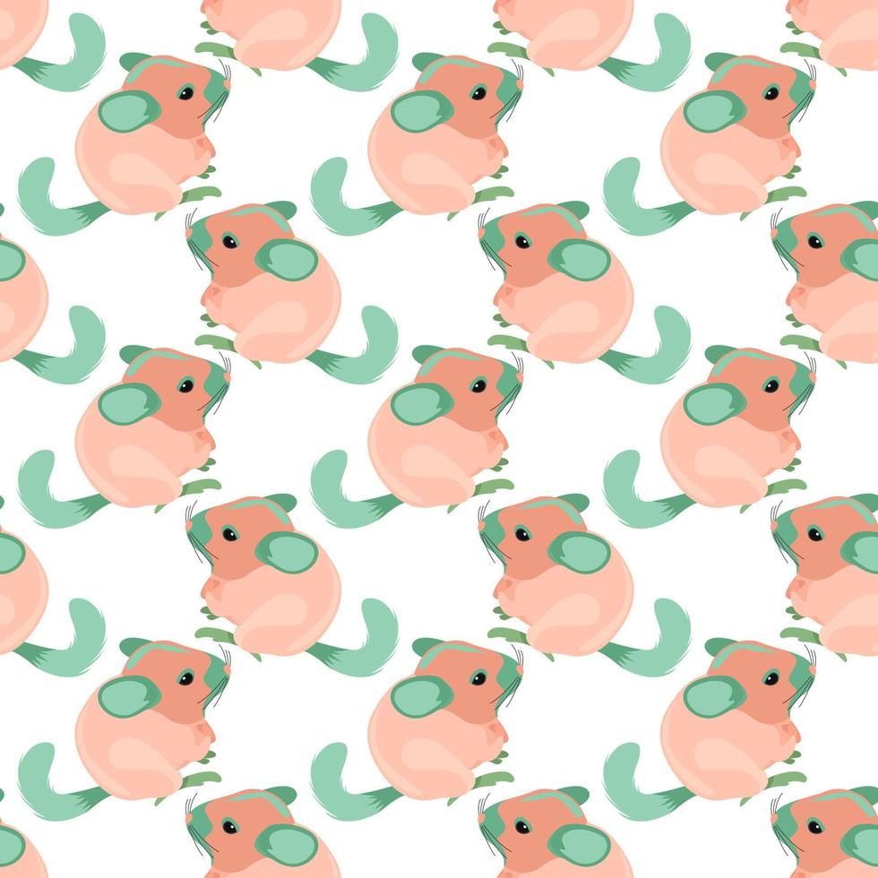 Chinchila pattern, illustration, vector on white background