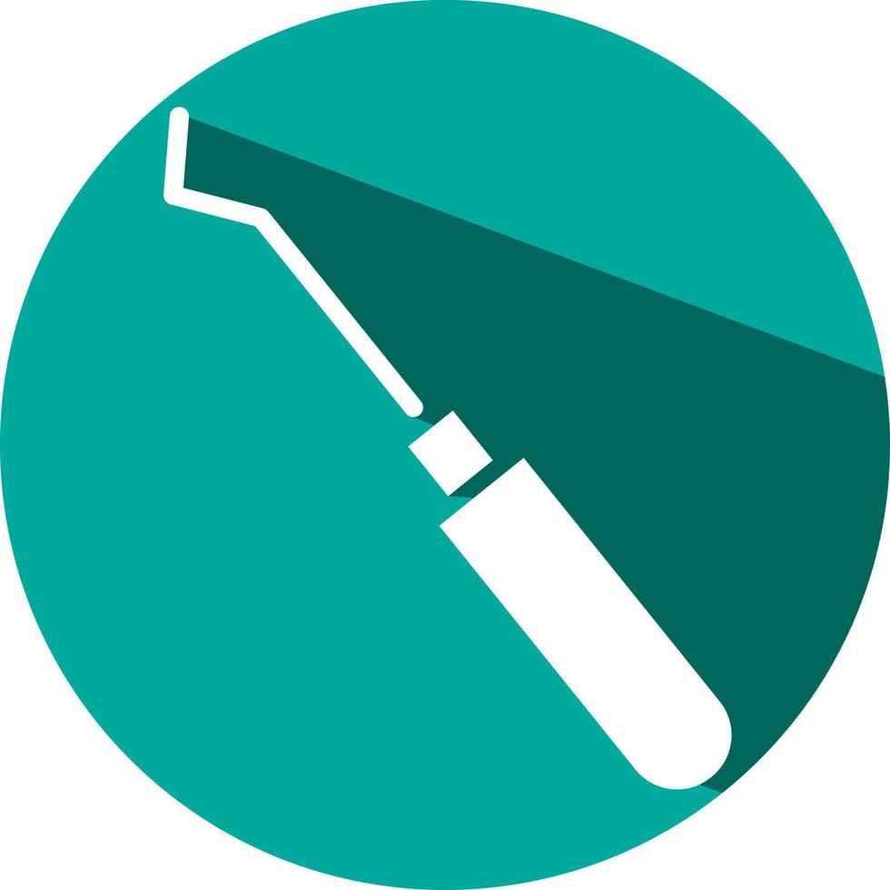 Dental probe, illustration, vector on a white background.