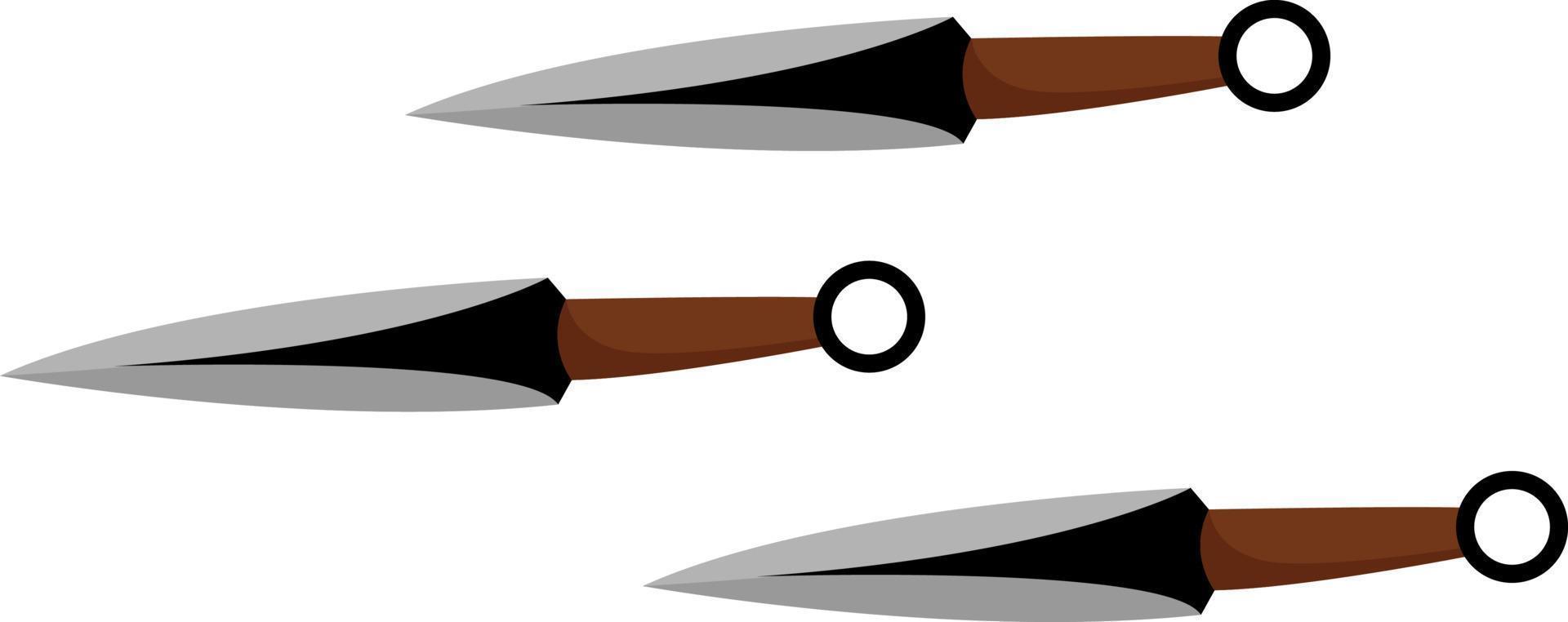 Knives, illustration, vector on white background.