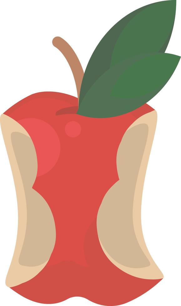 mordedura de manzana, ilustración, vector sobre fondo blanco.