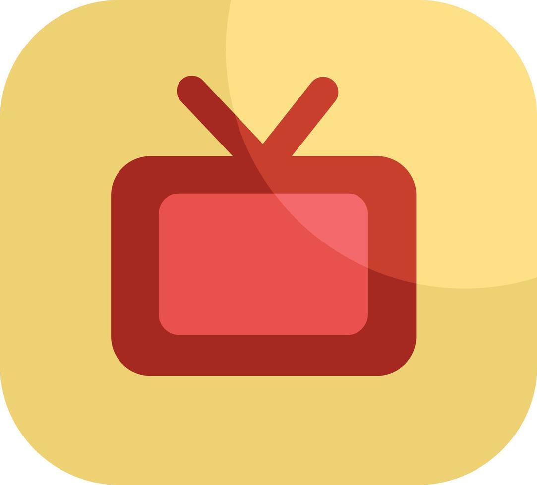 Watching TV, illustration, vector on a white background.