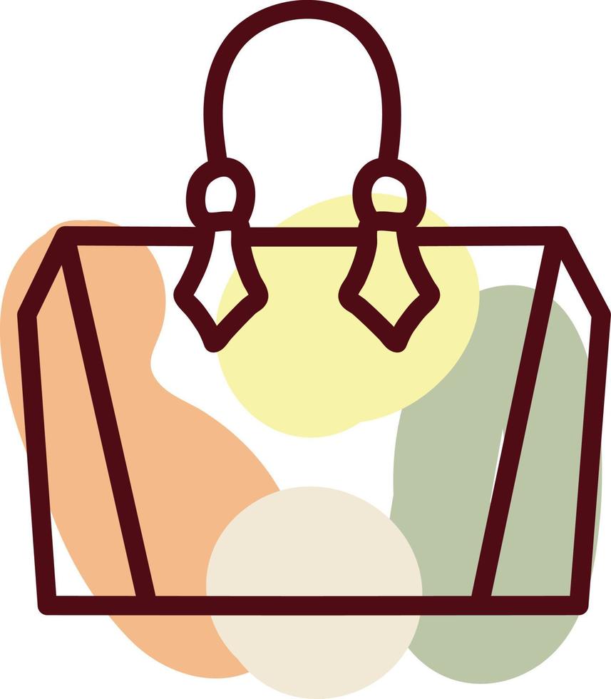 Womans handbag, illustration, vector on a white background.