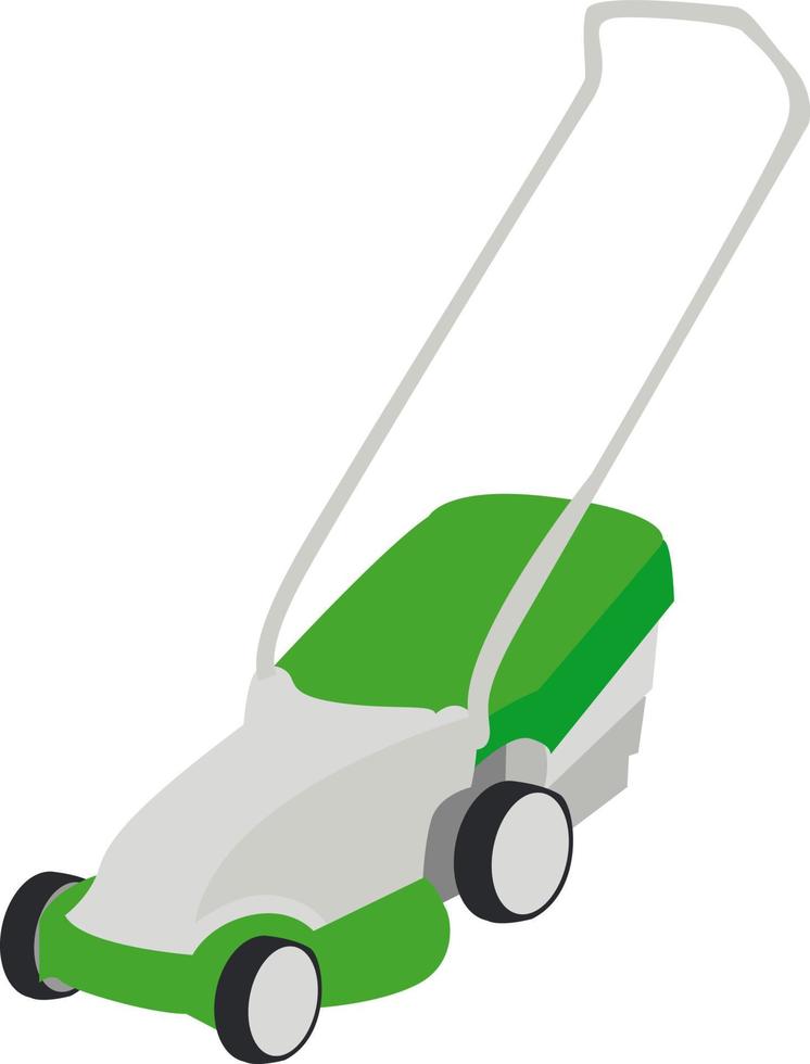 Lawn mower, illustration, vector on white background.