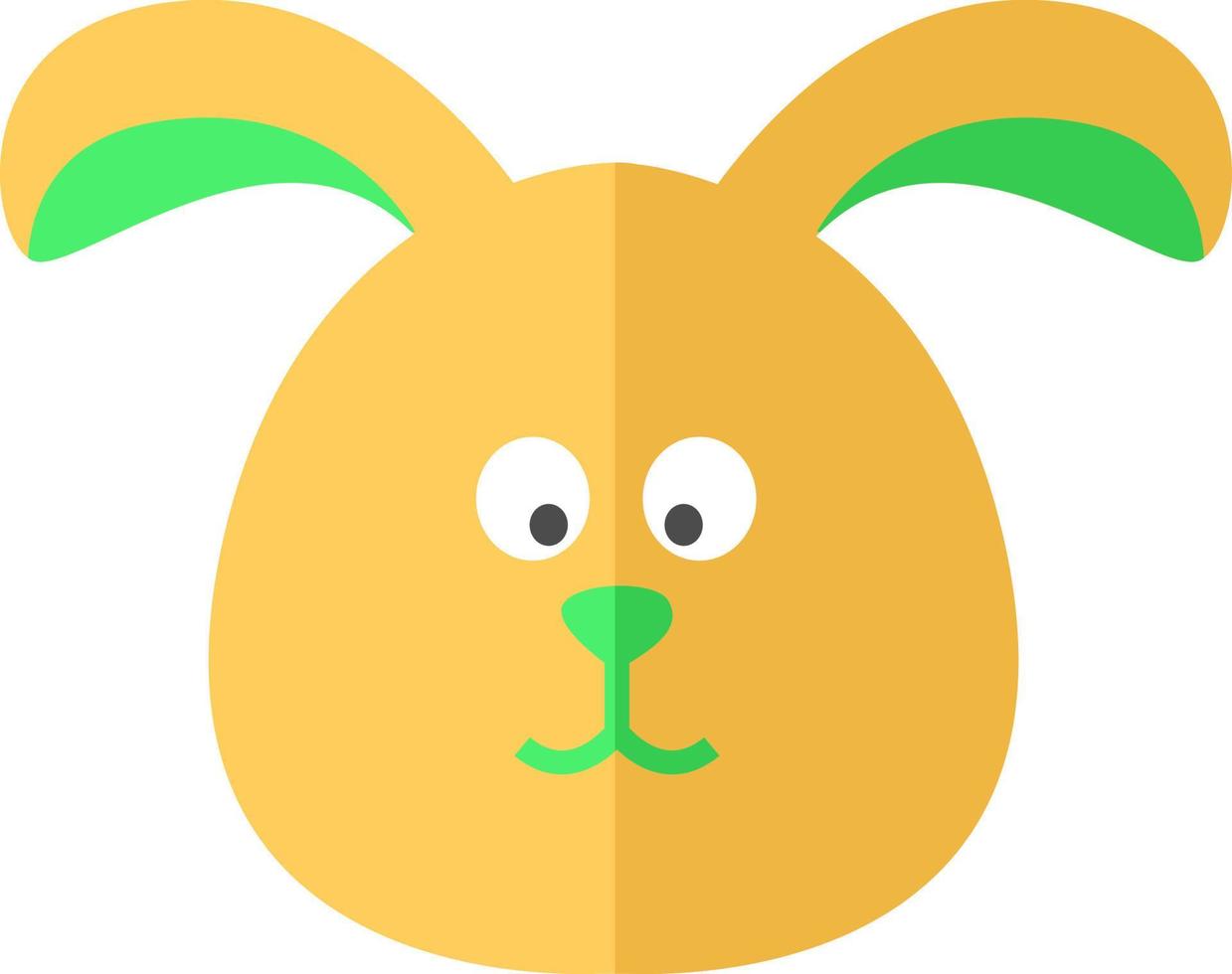 conejo de pascua, ilustración, vector sobre fondo blanco.