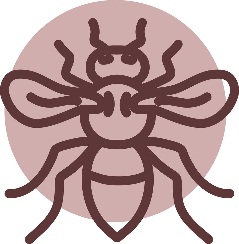 Insecto abejorro, ilustración, vector sobre fondo blanco.