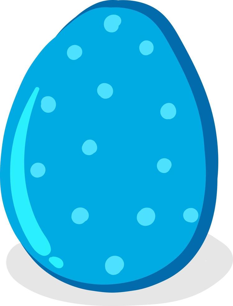 huevo de pascua azul, ilustración, vector sobre fondo blanco.