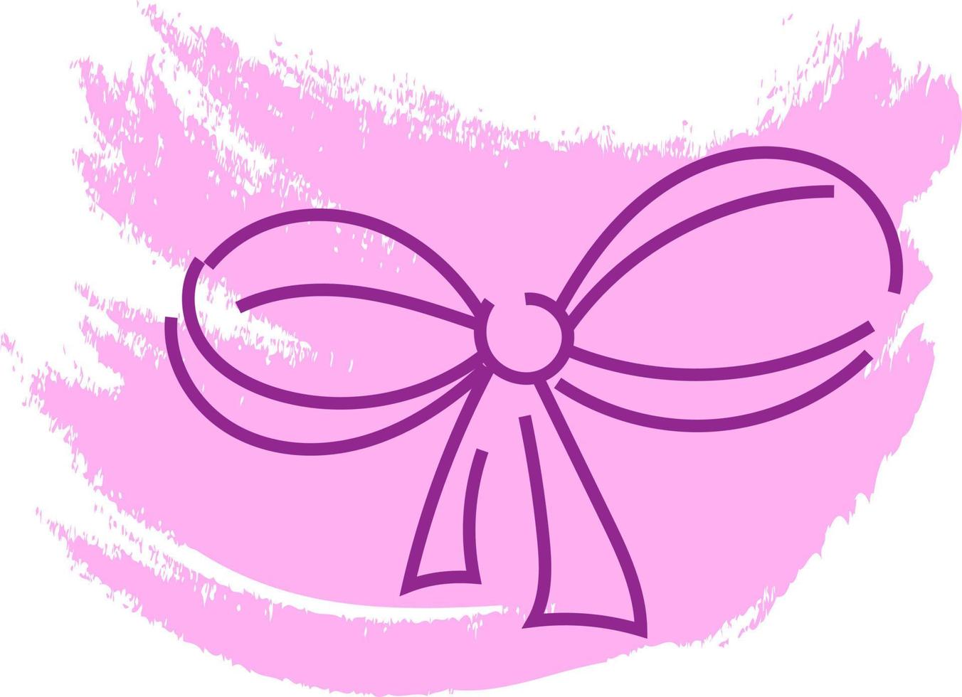 Mums bow, icon illustration, vector on white background