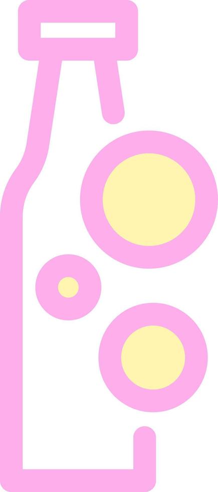 Plastic pink bottle, illustration, vector, on a white background. vector