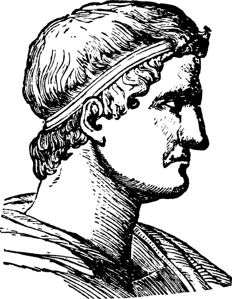 Lucius Sulla, vintage illustration vector