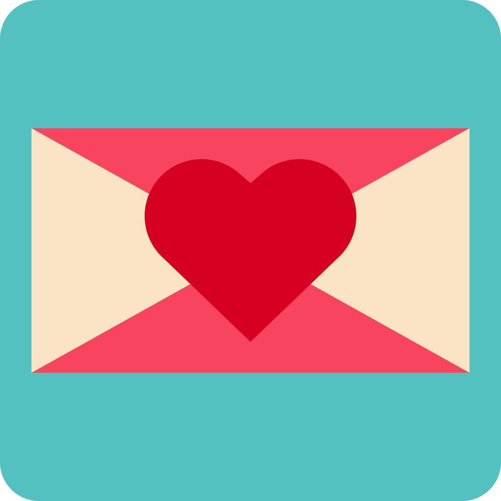 Valentine love letter, illustration, vector on a white background.