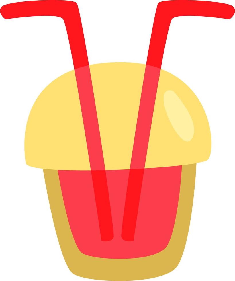 Love drink, illustration, vector on a white background.