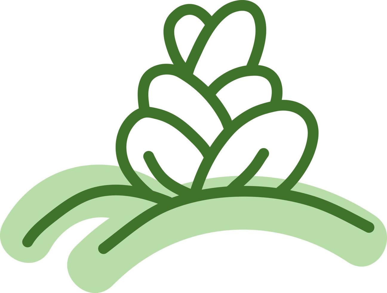 Bunny ears cactus, illustration, vector on a white background.