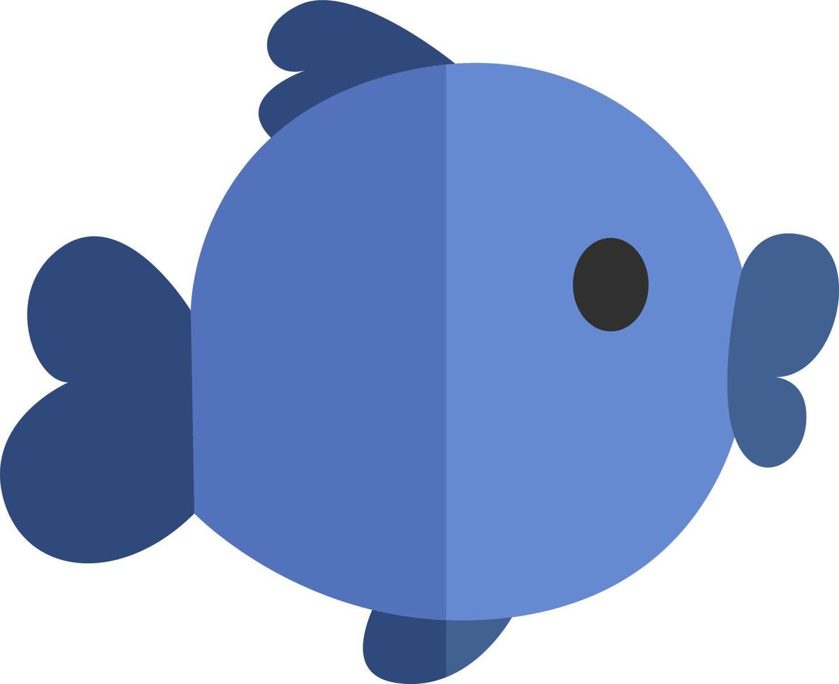Blue fish, illustration, vector, on a white background. vector